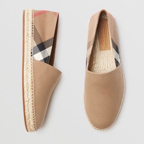 burberry canvas check espadrilles